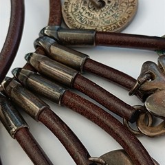UNOde50 Rare Boho Leather Charm Necklace Statement Talismans Spiritual Unisex