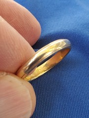 VINTAGE SOLID 14 KARAT GOLD Deco Wedding Band Size 8.25 Milgrain Ring 3.5 Grams
