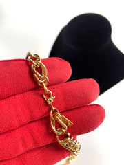 Vintage Monet Gold Tone Chunky Chain Necklace 30in Signed & Marked