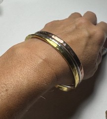 RLM Studio Set of 3 Stacking Bangle Bracelets Brass Copper Sterling Silver China