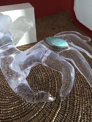 #8 Turquoise Sterling Marquise Shape Ring Size 8