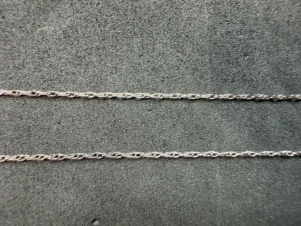 1.08g Vintage Sterling Silver 925 Rope Chain Necklace 20 in M