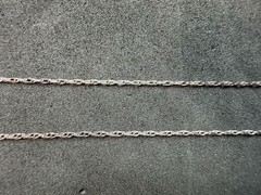 1.08g Vintage Sterling Silver 925 Rope Chain Necklace 20 in M