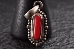 Japan vintage Coral Carved 5 items Pendant (66.0ct) Certificate Japanese motif.