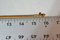 Vintage Monet Signed Gold Tone Flat Bismarck Mesh Chain Necklace 15.5″ Choker