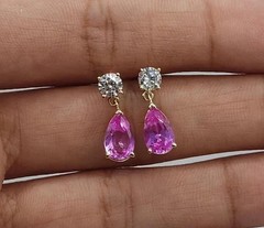 Women’s 2Ct Pear Cut Lab Created Diamond Halo Stud Earrings 14K White Gold Over
