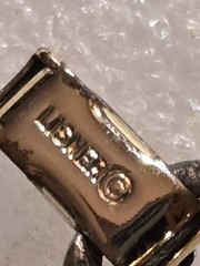 Vintage Signed Lisner Textured Brushed Gold Tone Metal Link Bracelet