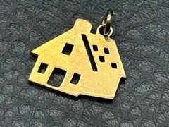 Vintage JMS 12K Yellow Gold Filled House Charm Or Pendant