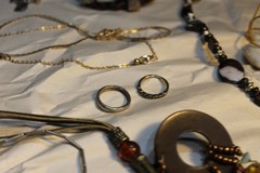 Stone leather shell vintage jewelry lot some designers too one leather sterling