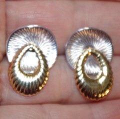 VINTAGE GORGEOUS DIAMOND CUT WHITE GF JACKETS FOR EARRINGS USE W ANY STUDS
