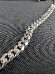 Milor Italy 925 Sterling Silver 52” 3.2mm Diamond-cut flat curb Necklace 29g