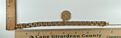 VTG 1/20 12k GF 10mm Double Link chain medal charm bracelet safety chain 7.5″