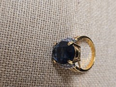 LOT OF FOUR, CAT PIN, 3 RINGS ASSORTED SIZES