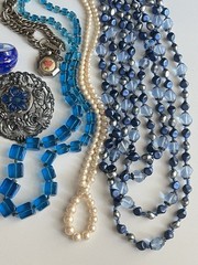 Vintage Jewelry Lot Deco Nouveau Brooch Necklace Earrings 1920-1960’s