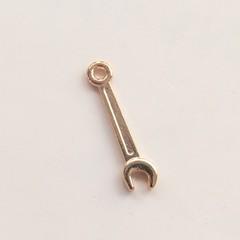Vintage Gold Tone Wrench Tools Unique Fix It Mini Pendant Bracelet Charm