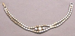 VINTAGE ART DECO STUNNING SILVER TONE CLEAR CRYSTAL BRACELET