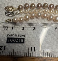 Vintage Single strand pearl necklace Lot of 3 with 10K gold clasps 17-18” inches