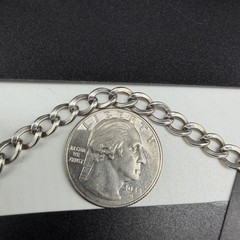 Vtg Sterling Silver 5.7mm Oval Twist Link Chain 7.25″ Bracelet Spring Ring 8.7g