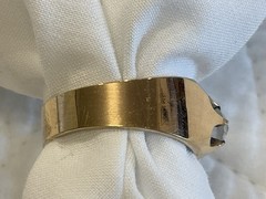 Vtg 1930’s Men’s Ring Sz 9 3/4 5.2mm Stone 1/20 14 K Gold Shell Band *READ*