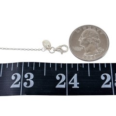 Beaded Y Lariat Necklace | Long Drop Station Chain | Sterling Silver 925 24”