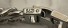 Silver Tone Chain Vintage Bracelet Lock No Key Jewelry XU-43