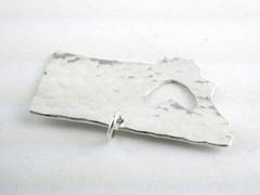 Vintage Hammered Sterling Silver I Love Montana State Pendant Charm 2.6g .75 In