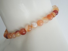 Necklace 925 Silver Gold Plated Agate Beads 55.3 G/Approx. 39 Cm