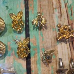 Hat Pin Lot 45 PC Jewelry Junk Drawer Pinback Button & Lapel & Hat Pin Lot