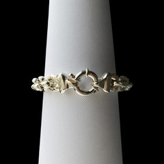 Vintage CTC Italy 925 Sterling Silver Oval Link Chain 6.5” Bracelet, 9.9mm, 30g