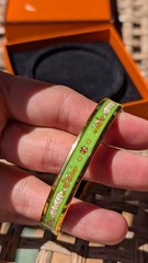 Vintage Rare Hermès Clic Clac-Style Enamel Bangle & Box