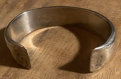 Vintage 925 Sterling Silver 5.7mm Wide Solid Cuff Bracelet