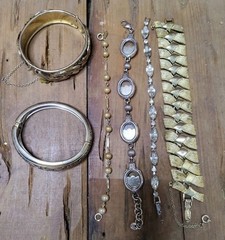 Vtg Bracelet Lot Of 6 Brighton Weiss Coro Marvella Amerique