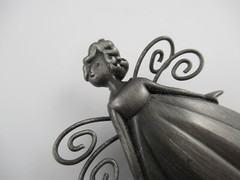 Hallmark Cards Pewter Tone Fairy Angel Brooch , Pin 2-1/2″