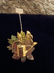 Women’s Handmade Gardeners Copper And Brass Brooch