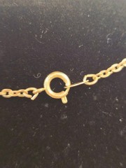 VTG Clear Lucite Reverse Carved Rose Pendant on Gold Tone Chain