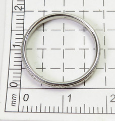 Antique Art Deco Wedding Band 18KW Ring Size 6 UK-L1/2 2.38 MM Wide dtd 1952