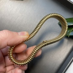 Monet Vintage Tubogas Bangle Bracelet Estate Jewelry Pre-Owned 1960s