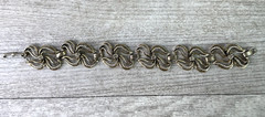 Vintage Unbranded Bracelet Antiqued Gold Tone Textured Waves