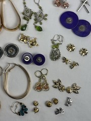 Large Earring Lot 100+ Pairs Mixed Vintage Modern Pierced Clip Hoops Studs