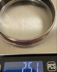 Hermes vintage bangle bracelet STERLING SILVER Rogue Color
