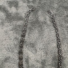 VTG DANECRAFT STERLING SILVER NECKLACE FANCY SCROLL DESIGN HARP CHOKER 16″