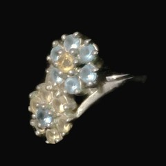 Vintage Flower Ring Sterling Silver Cocktail Boho Size 5.50
