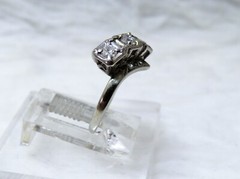 50’s 14K white Gold 1/2 carat Diamond Ring
