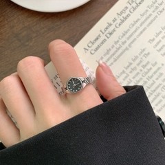 Vintage 925 Sterling Silver Watch Ring Unique Watch Ring
