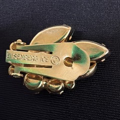 Vintage Signed Eisenberg ICE Brooch Pin & Clip Earrings – Original Box -stunning