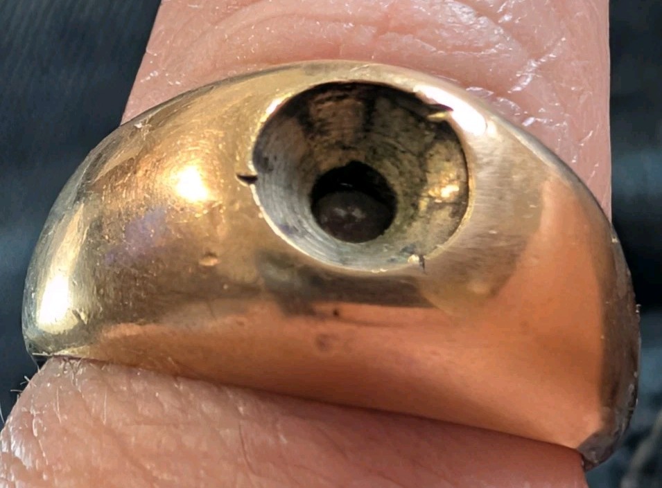 Vintage 14K RGP Heavy Dome Signet Ring 9.21g Size 9 – Monogram “EHB” – Project