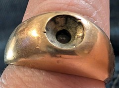 Vintage 14K RGP Heavy Dome Signet Ring 9.21g Size 9 – Monogram “EHB” – Project