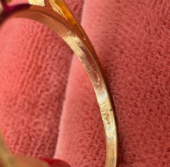 VICTORIAN ANTIQUE 10K SOLID GOLD FLIP RING S6.25 SYNTHETIC RED RUBY FAUX DIAMOND
