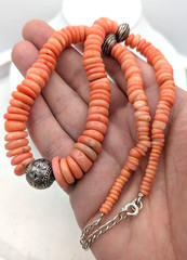 Vintage Queen Conch Shell Necklace Bracelet Set Sterling Silver 925