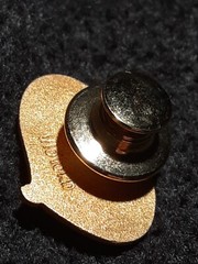 GOLD FILLED 15 YEARS OF SERVICE EXEMPLA LABEL PIN JEWELRY